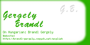 gergely brandl business card